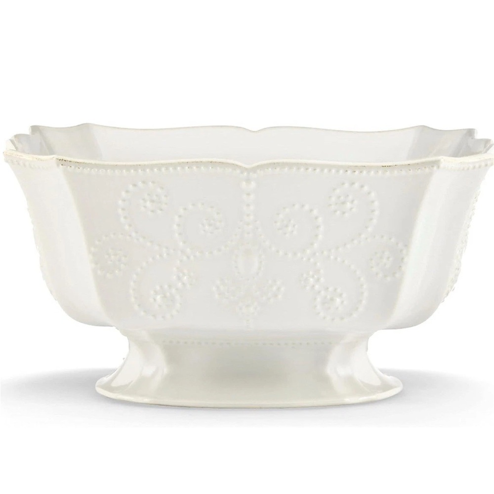 New Lenox French Perle Footed Centerpiece Bowl